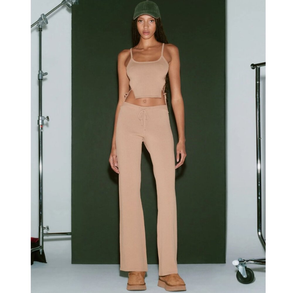 I. AM. GIA Fiorenza Top + Pant Tan or Camel 2 Piece Set Size Medium (NWT) - Picture 1 of 16